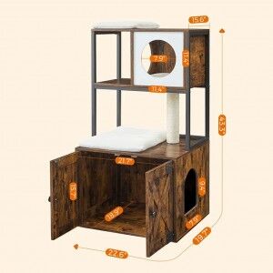 Feandrea Cat Tree with Litter Box Enclosure