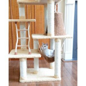 Large Cat Tree with Hammock Rope Ladder