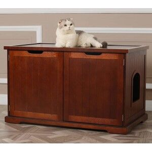 Cat Litter Box Furniture Double Size