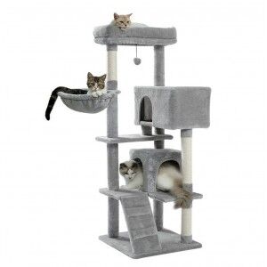 Gray cat trees best sale