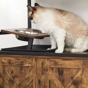 Cat tower feeding station best sale