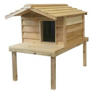 Large outdoor cat house for winter best sale