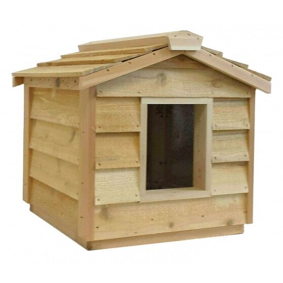 Cedar Cat Shelter With Thermal-ply Insulation For Outside Cats