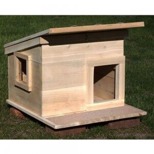 Winter Cedar Cat House with Removable Roof for Outdoor Cats